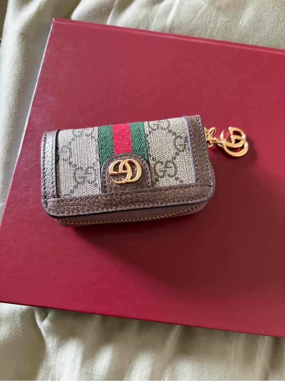 GUCCI Ophidia GG Marmont Supreme Wallet Key Pouch Purse Coin Case Compact
